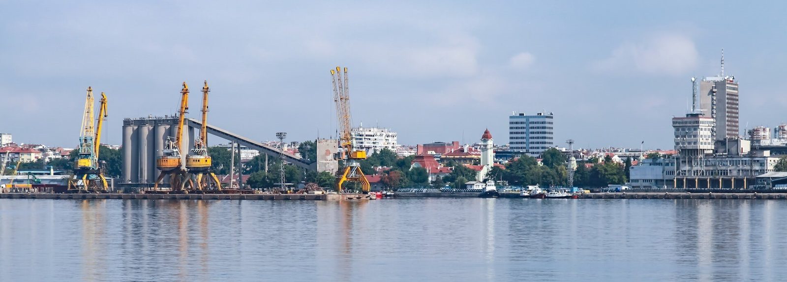 Port of Burgas — cranes and waterfront