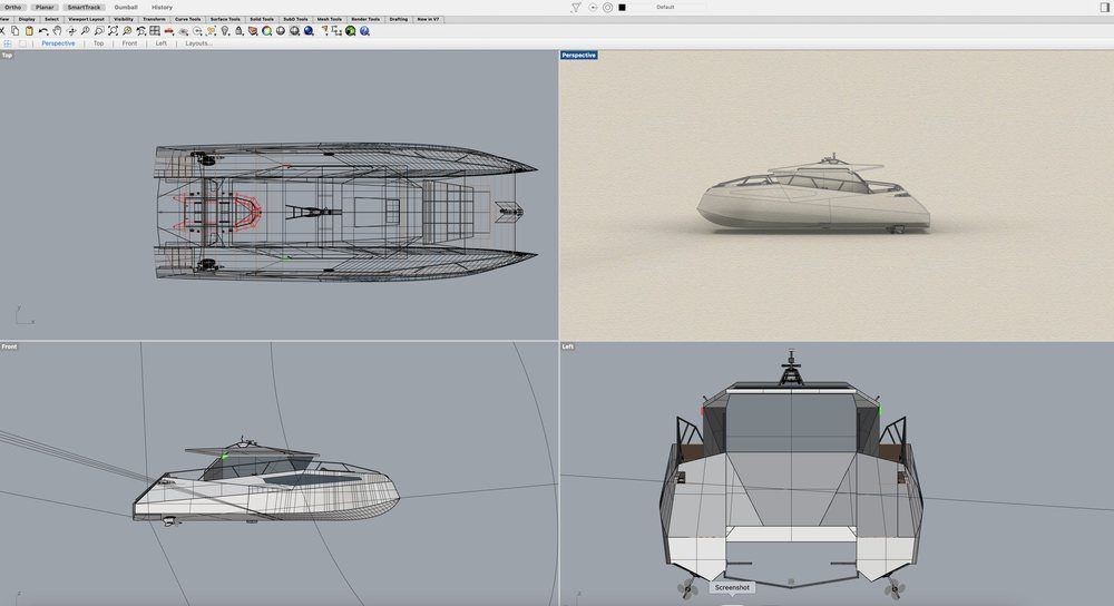 The same model shaded — the surface the shell has to match